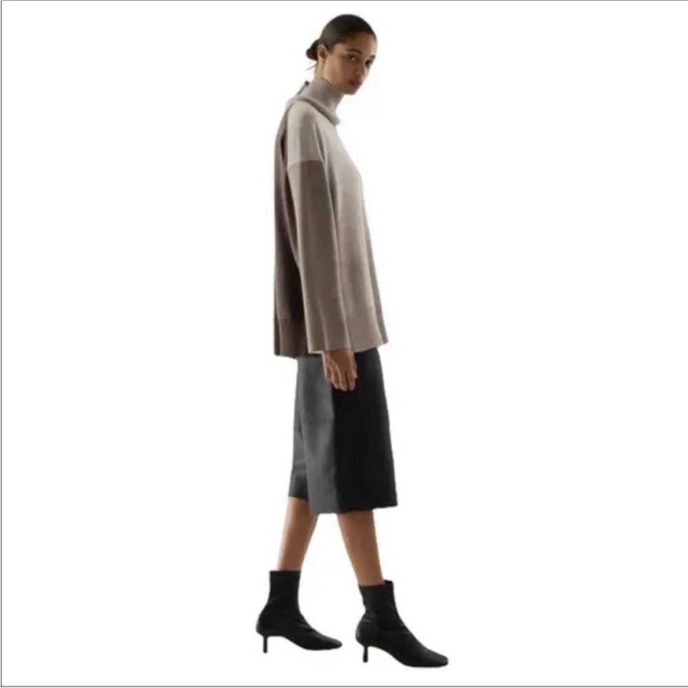 Cos Merino Contrast Color Block Brown Multicolore… - image 4